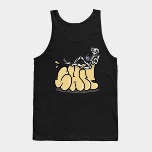 Chill Skull, Chill Skeleton, Chill Summer Tank Top